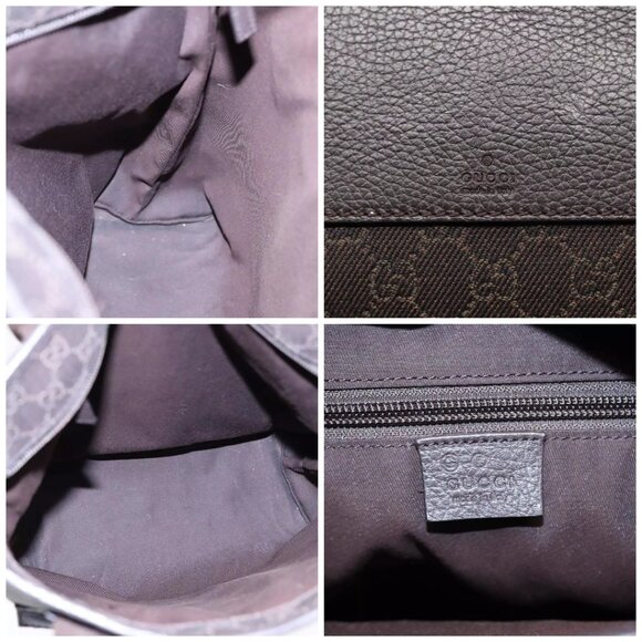 GUCCI GG Canvas Tote Bag Outlet Brown Silver 180450 Auth - Picture 16 of 16